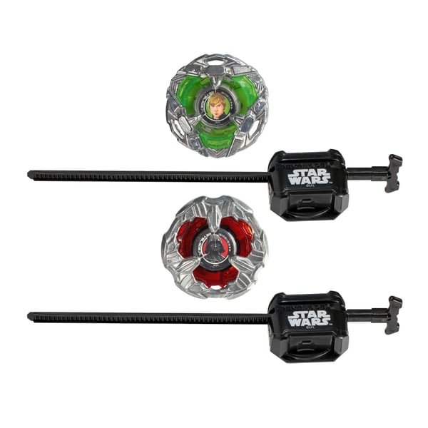 Beyblade X och Star Wars Collab Luke Skywalker 4-80B vs. Darth Vader 4-60B
