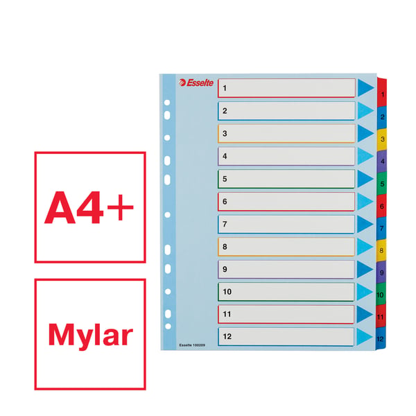 Esselte Register overskriv Mylar A4 maxi