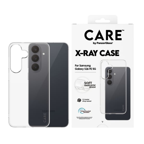 PanzerGlass CARE™ by ® X-Ray Case Case Samsung Galaxy S26 FE 5G mobiltelefonfodral Mobilskal Transparent