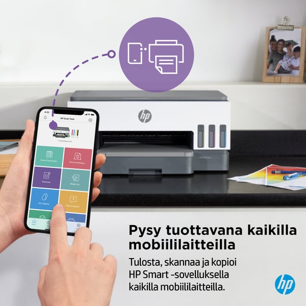 HP Smart Tank 7005 Langaton All-in-One Väri Tulostin, Kaksipuolinen tulostus; Kopiokone, skanneri