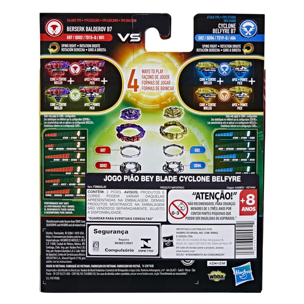 Beyblade Quad Drive F3965ES0 toiminnallinen/taitopeli & lelu Lentävä hyrrä