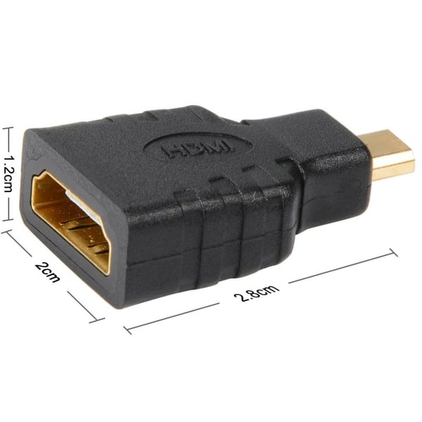 Techly Micro D HDMI - HDMI M/F Micro HDMI D Sort