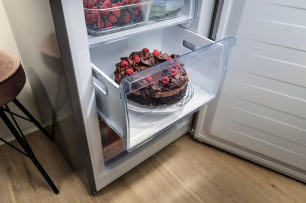Hisense RB434N4BCB køle-/fryseskab Fritstående 331 L Grå, Rustfrit stål