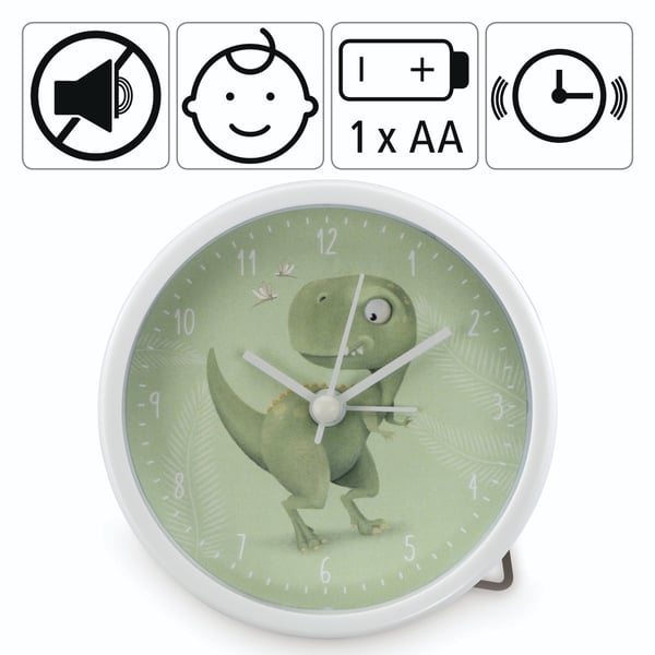 Hama Happy Dino Mekanisk vækkeur Grøn, Hvid