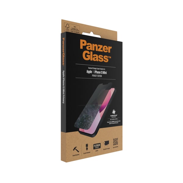 PanzerGlass ® Privacy Screen Protector iPhone 13 Mini | Standard Fit Genomskinligt skärmskydd Apple 1 styck