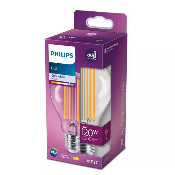 Philips 8718699764371 LED-lamppu Viileä valkoinen 4000 K 13 W E27 D