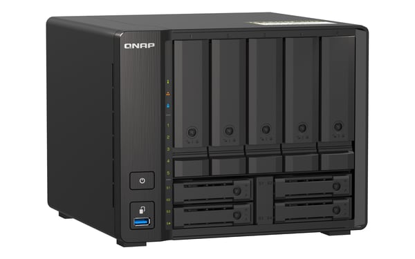 QNAP TS-H973AX NAS Tower Ryzen Embedded V1500B 32 GB DDR4 0 TB QuTS hero Sort