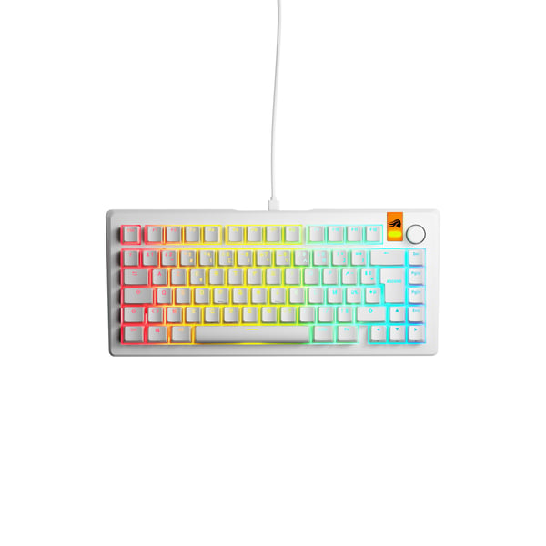 Glorious Gaming GMMK 3 HE 75% Prebuilt tastatur Spil USB AZERTY Fransk Hvid