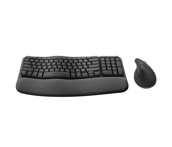 Logitech Wave Keys and Lift Combo tastatur Mus inkluderet Universel Bluetooth QWERTY Engelsk Grafit