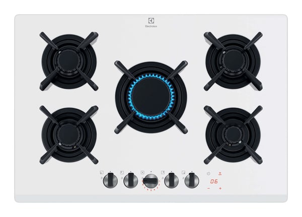 Electrolux KGG753753W Hvid Indbygget 75 cm Gaskomfur 5 zone(s)