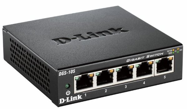 D-Link DGS-105 Ohanterad Svart