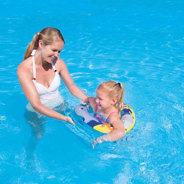 Bestway 36113 pool- och badmadrass Blå, Orange, Gul Mönstrad Vinyl Badring
