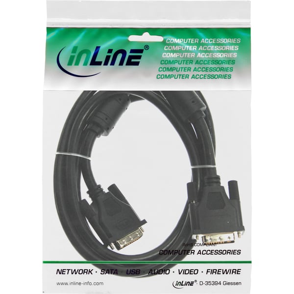 InLine 17791 DVI kabel 1,8 m DVI-I Sort