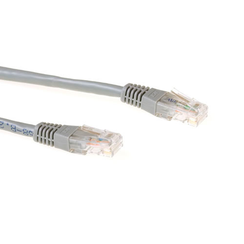 ACT UTP CAT6A 0.5m netværkskabel Grå 0,5 m U/UTP (UTP)
