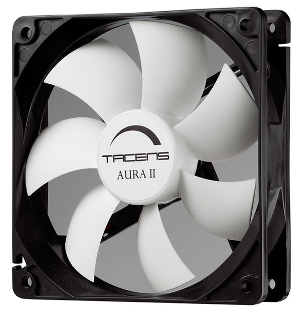 Tacens Aura II 12cm Computerkabinet Ventilator Sort, Hvid