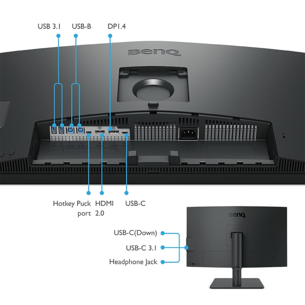 BenQ PD2705U computerskærm 68,6 cm (27") 3840 x 2160 pixel 4K Ultra HD LED Sort