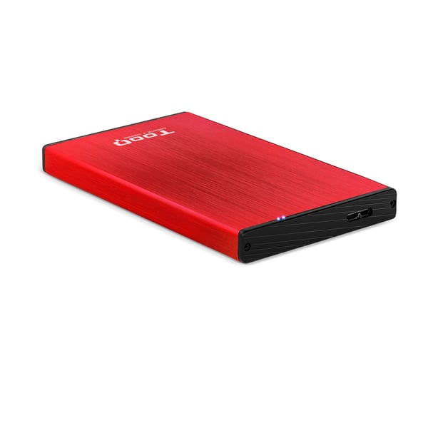 TooQ TQE-2527R Hölje för lagringsenheter HDD-hölje Svart, Röd 2.5"