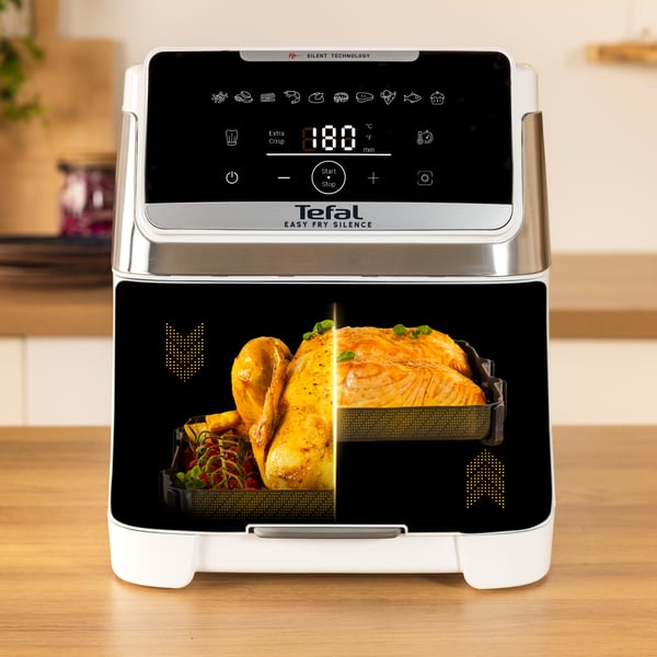 Tefal Easy Fry Silence EY8421E0 fritös Single 7 l Fristående 1800 W Varmluftsfritös Vit