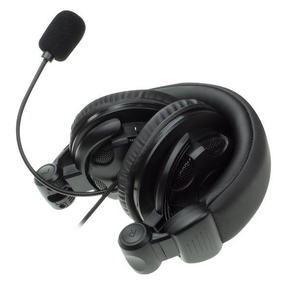 Ewent EW3564 hörlur och headset Kabel Huvudband Samtal/musik Svart