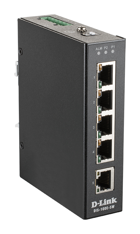 D-Link DIS-100E-5W netværksswitch Ikke administreret L2 Fast Ethernet (10/100) Sort