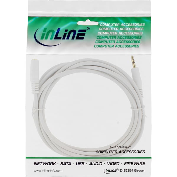 InLine 99935W audiokaapeli 5 m 3.5mm Valkoinen