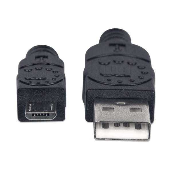 Manhattan 307178 USB-kabel USB 2.0 1,8 m USB A Micro-USB B 0,48 Gbit/sek. Sort