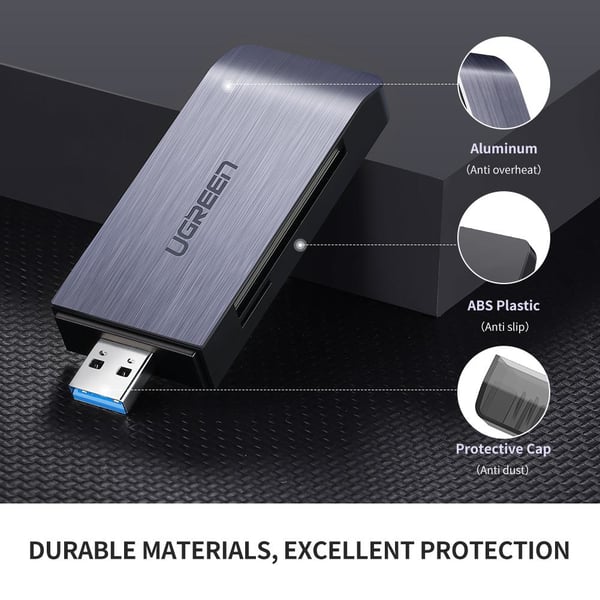 Ugreen 50541 kortläsare USB 3.2 Gen 1 (3.1 Gen 1) Stål