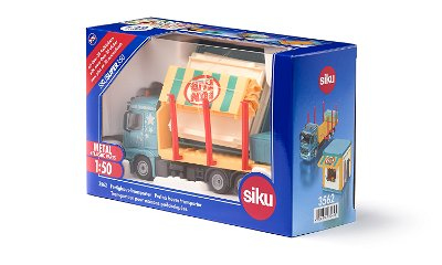 Siku Prefab house transporter Tung lastbilsmodell Förmonterad 1:50