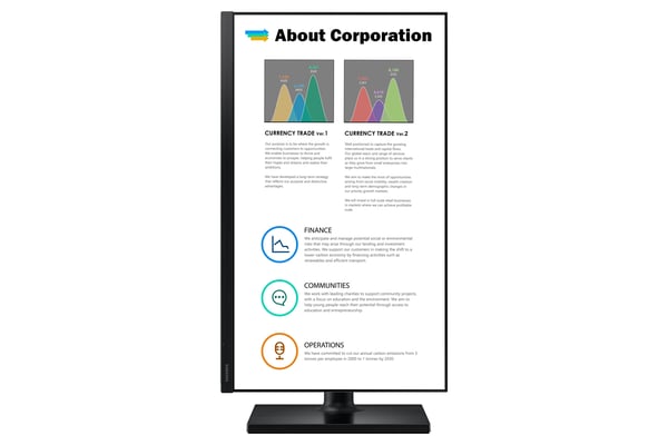 Samsung T45F platta pc-skärmar 68,6 cm (27") 1920 x 1080 pixlar Full HD LED Svart