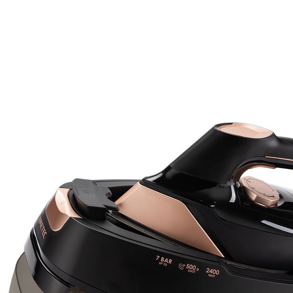 Imetec Evos 2400 W Infinity Glide-sulplatta Svart, Rose Gold