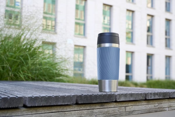 Tefal Travel Mug Classic Twist N2024510 rejsekrus 360 ml Sort, Blå, Rustfrit stål Rustfrit stål