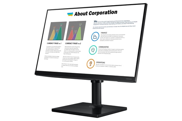 Samsung T45F platta pc-skärmar 68,6 cm (27") 1920 x 1080 pixlar Full HD LED Svart