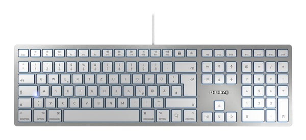 CHERRY KC 6000 SLIM FOR MAC tastatur Kontor USB QWERTZ Tysk Sølv CHERRY KC 6000 SLIM FOR MAC tastatur Kontor USB QWERTZ Tysk Sølv