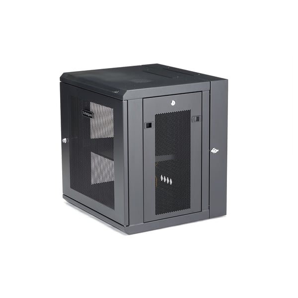 StarTech.com RK12WALHM stativ 12U Vægmonteret stativ Sort