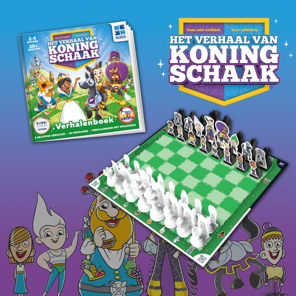MEGABLEU Story Time Chess Brætspil Indlæring