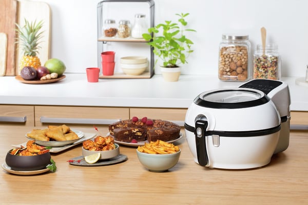 Tefal ActiFry Genius XL FZ7600 rasvakeitin Yksi 1,2 L Erillinen 1350 W Kuumakiertoilmakypsennin Musta, Valkoinen