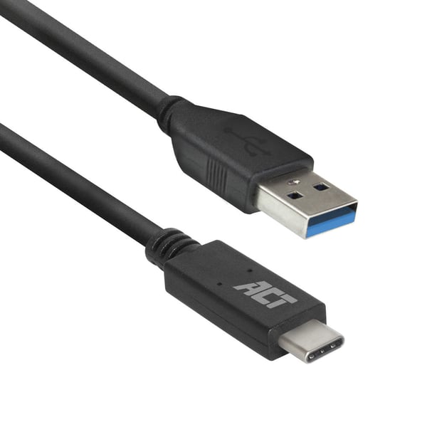 ACT AC7416 USB-kablar USB 3.2 Gen 1 (3.1 Gen 1) 1 m USB C USB A 5 Gbit/s 65 W Svart