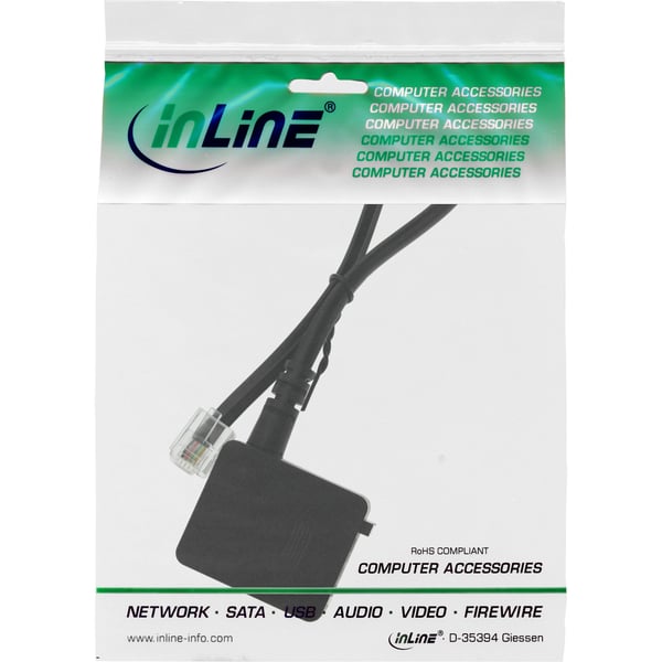 InLine 69945 telefonkabel 0,2 m Sort