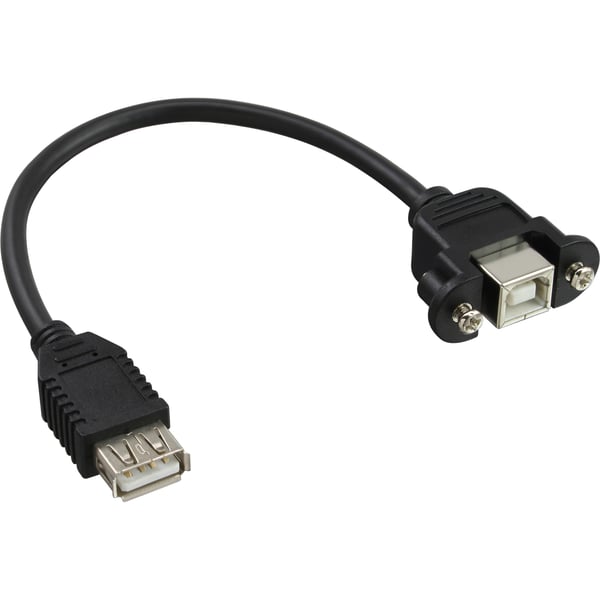 InLine 33441F USB-kabel 0,2 m USB A USB B Sort