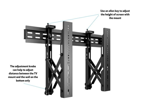 Multibrackets 0513 skærmbeslag til skiltning 177,8 cm (70") Sort