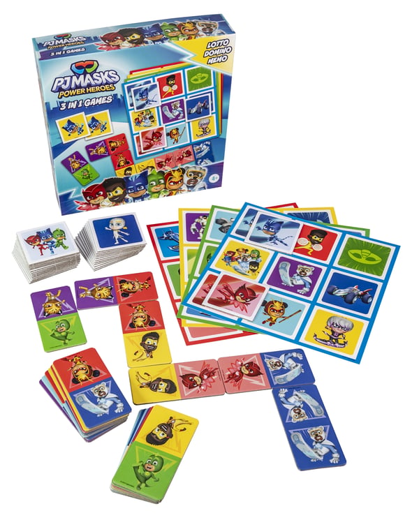 Tactic Peppa Pig PJ Masks 3 in 1 Lotto, Domino, Memo