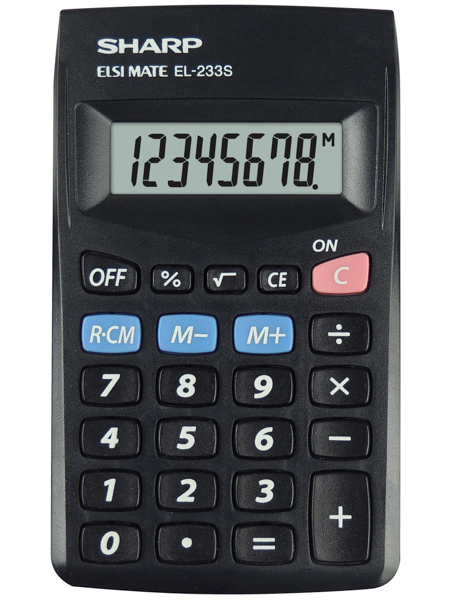 Sharp EL-233S regnemaskine Lomme Basis Sort