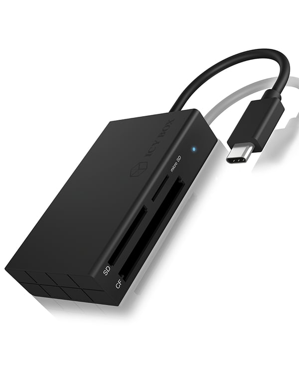 ICY BOX IB-CR401-C3 - Kortlæser (CF UDMA, microSD, microSDHC, microSDHC UHS-I, microSDHC UHS-II, m
