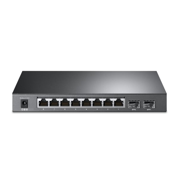TP-Link TL-SG2210P Hallittu L2 Gigabit Ethernet (10/100/1000) Power over Ethernet -tuki Musta