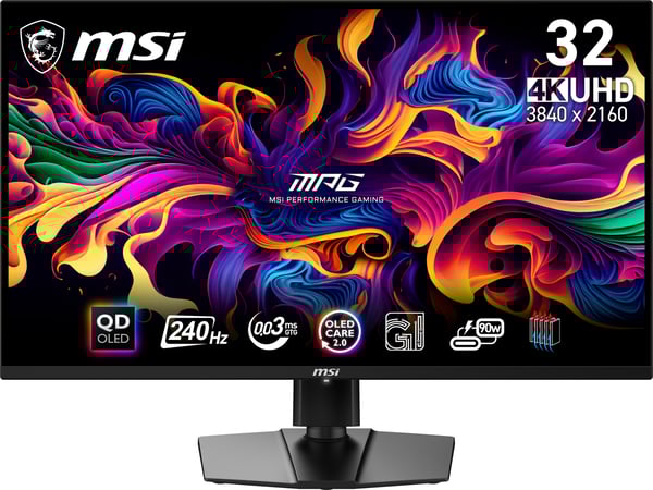 Svart Msi Mpg 321Urx Qd-Oled Platta Pc-Skärmar 80 Cm (31.5") 3840 X 2160 Pixlar 4K Ultra Hd