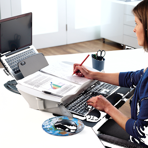 Fellowes Easy Glide dokumentholder Sort, Grå