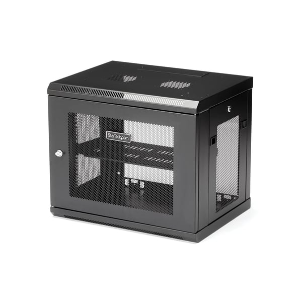 StarTech.com RK9WALM stativ 9U Vægmonteret stativ Sort