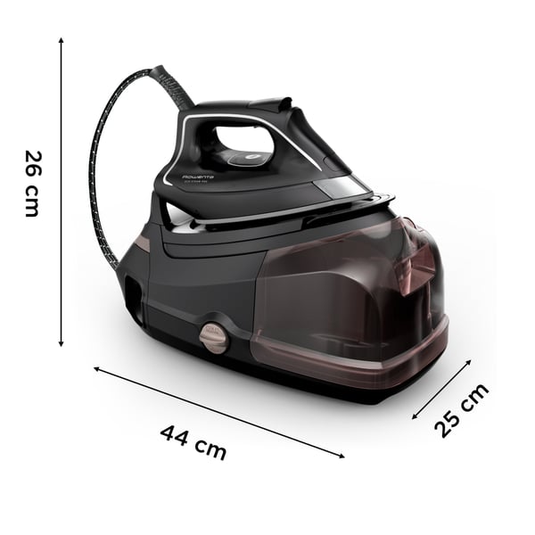 Rowenta Eco Steam Pro Ångstrykstation med tryckbehållare 2800 W 1,3 l Stryksula Microsteam 400 HD 3De Laser Beige, Svart