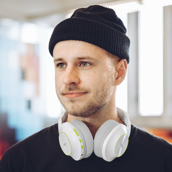 Hama Spirit Calypso II Headset Trådlös Huvudband Samtal/musik Bluetooth Grön, Grå, Vit