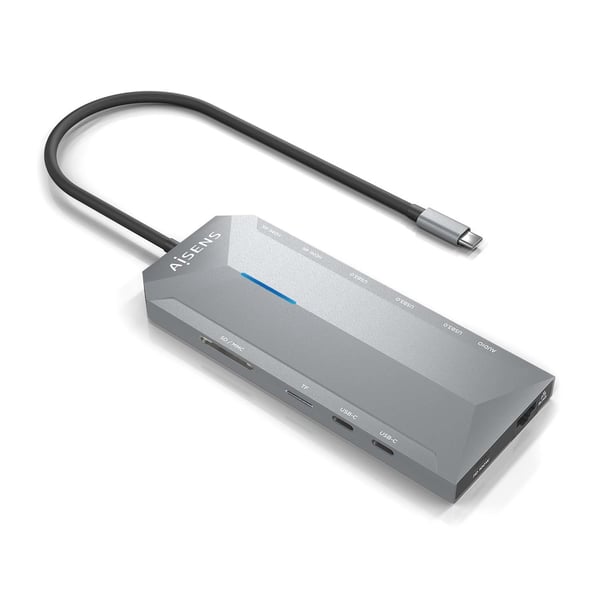 AISENS ASUC-12P005-GR dockingstation Ledningsført USB 3.2 Gen 1 (3.1 Gen 1) Type-C Grå